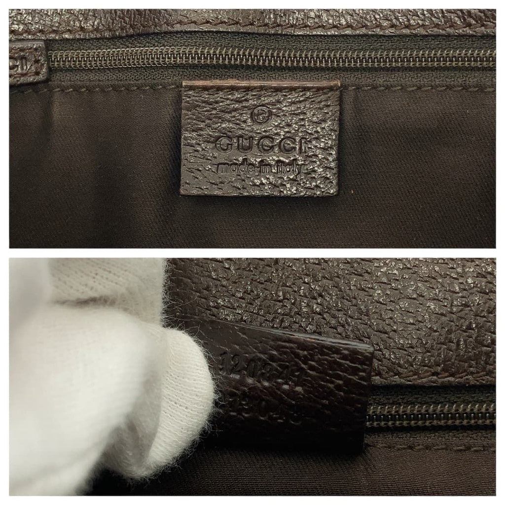 Gucci Eclipse Brown Silver GG Canvas Shoulder Bag — view 4