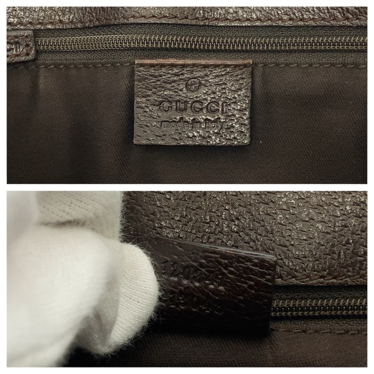 Gucci Eclipse Brown Silver GG Canvas Shoulder Bag — view 4