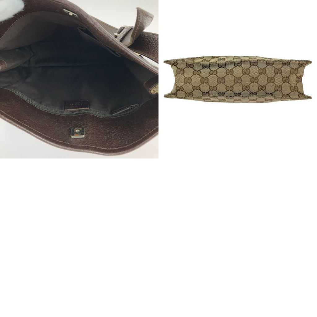 Gucci Eclipse Brown Silver GG Canvas Shoulder Bag — view 9