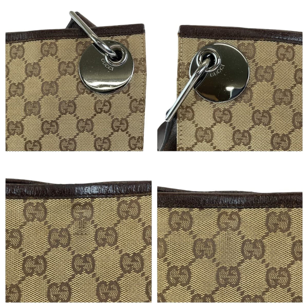 Gucci Eclipse Brown Silver GG Canvas Shoulder Bag — view 5
