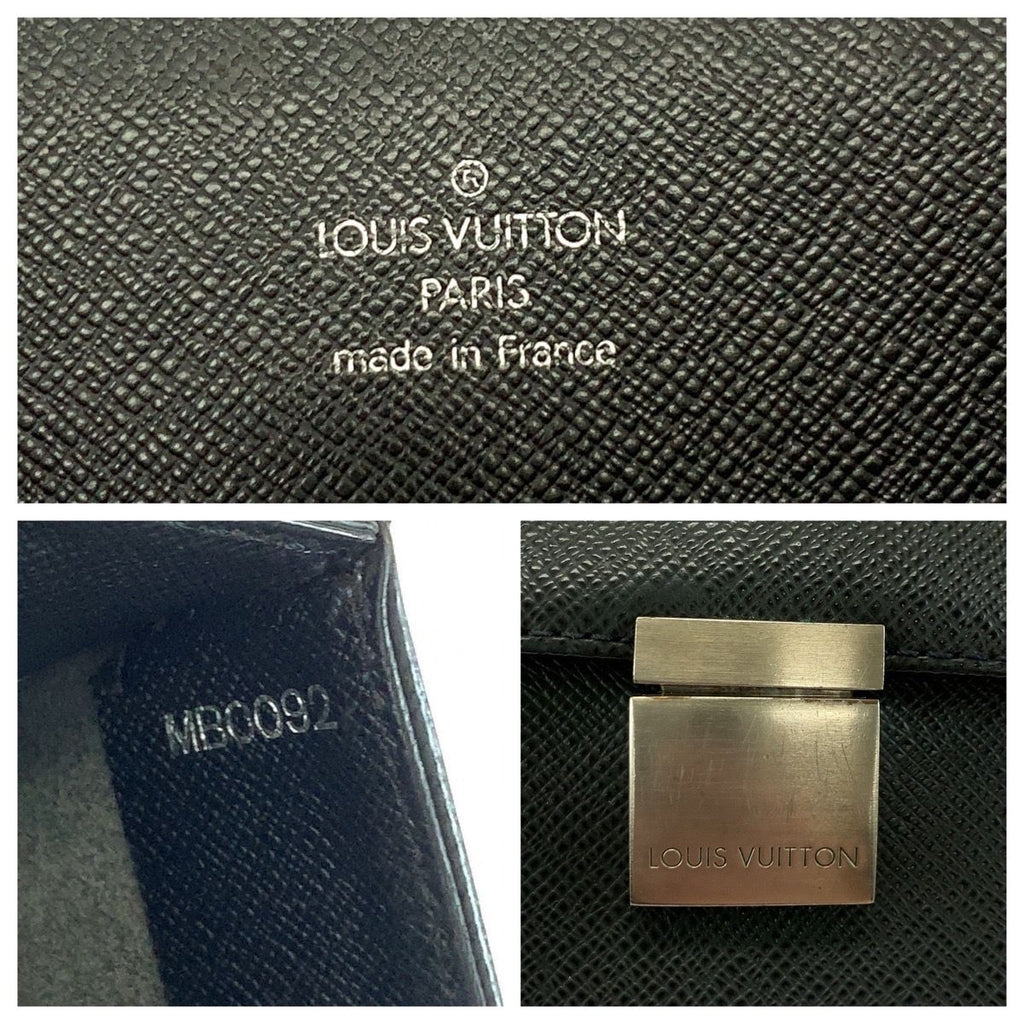Louis Vuitton Taiga Angara Ardoise Black Business Bag Handbag — view 4
