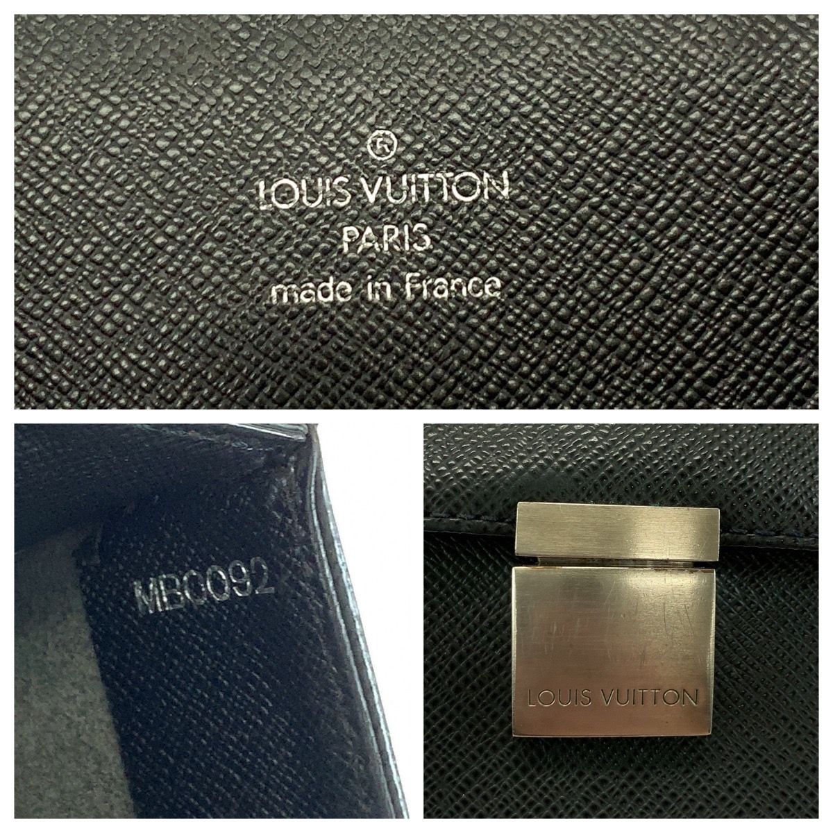 Louis Vuitton Taiga Angara Ardoise Black Business Bag Handbag — view 4