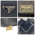 Prada Tessuto Black Silver Nylon Tote — view 4