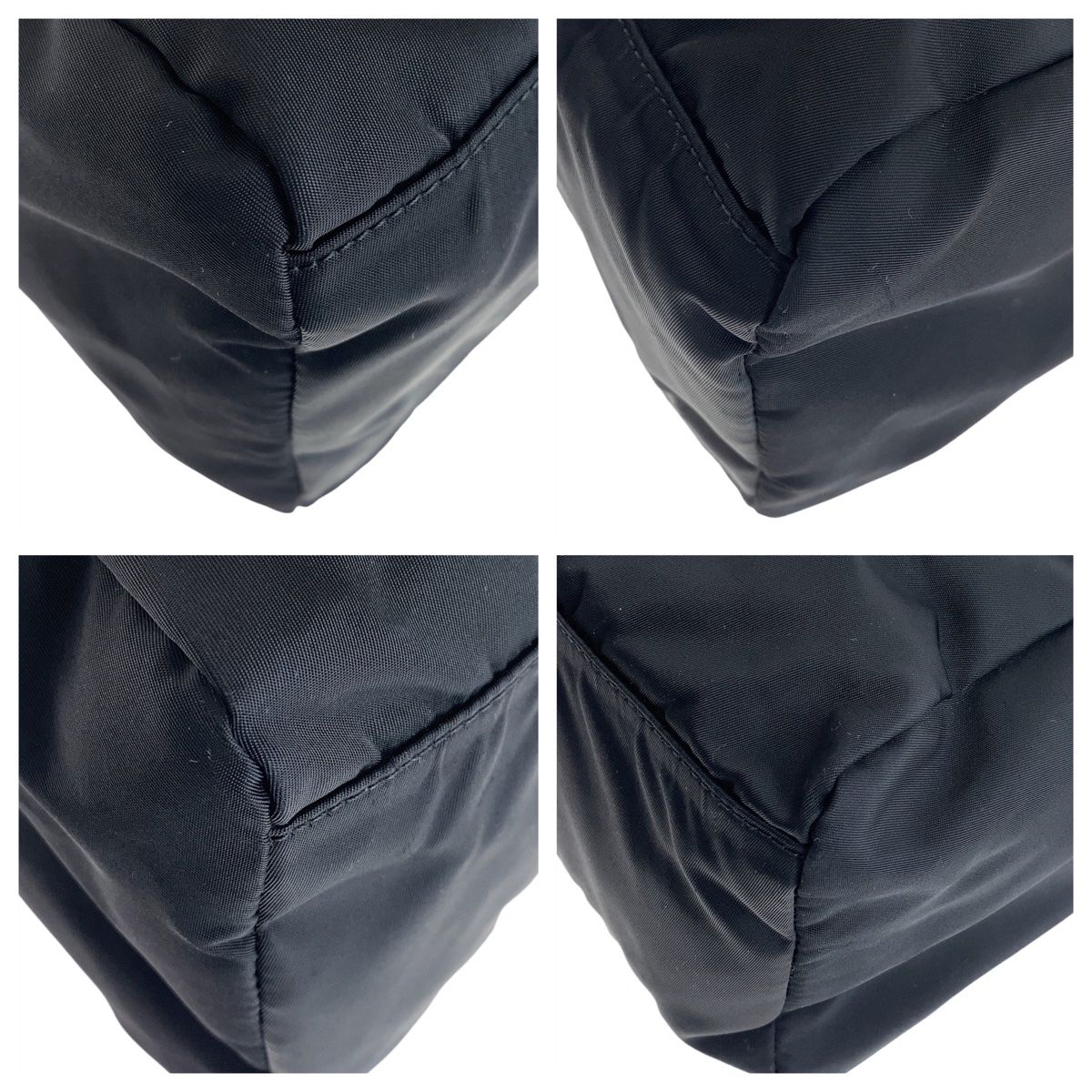Prada Tessuto Black Silver Nylon Tote — view 3