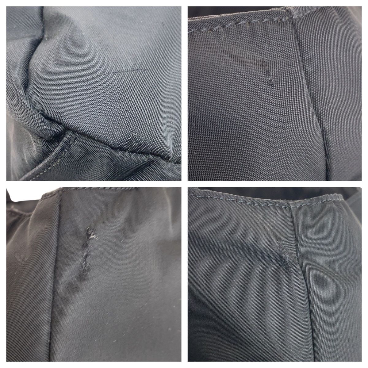 Prada Tessuto Black Silver Nylon Tote — view 5