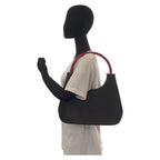 Gucci Bamboo Black Red Leather 001 Shoulder Bag Hobo — view 6