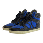 Celine 43 Blue Black Leather Sneakers High Cut — view 8