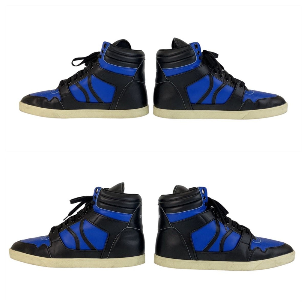 Celine 43 Blue Black Leather Sneakers High Cut — view 3