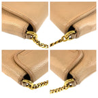 Gucci Double Beige Gold Leather Chain Shoulder Bag Pochette — view 4