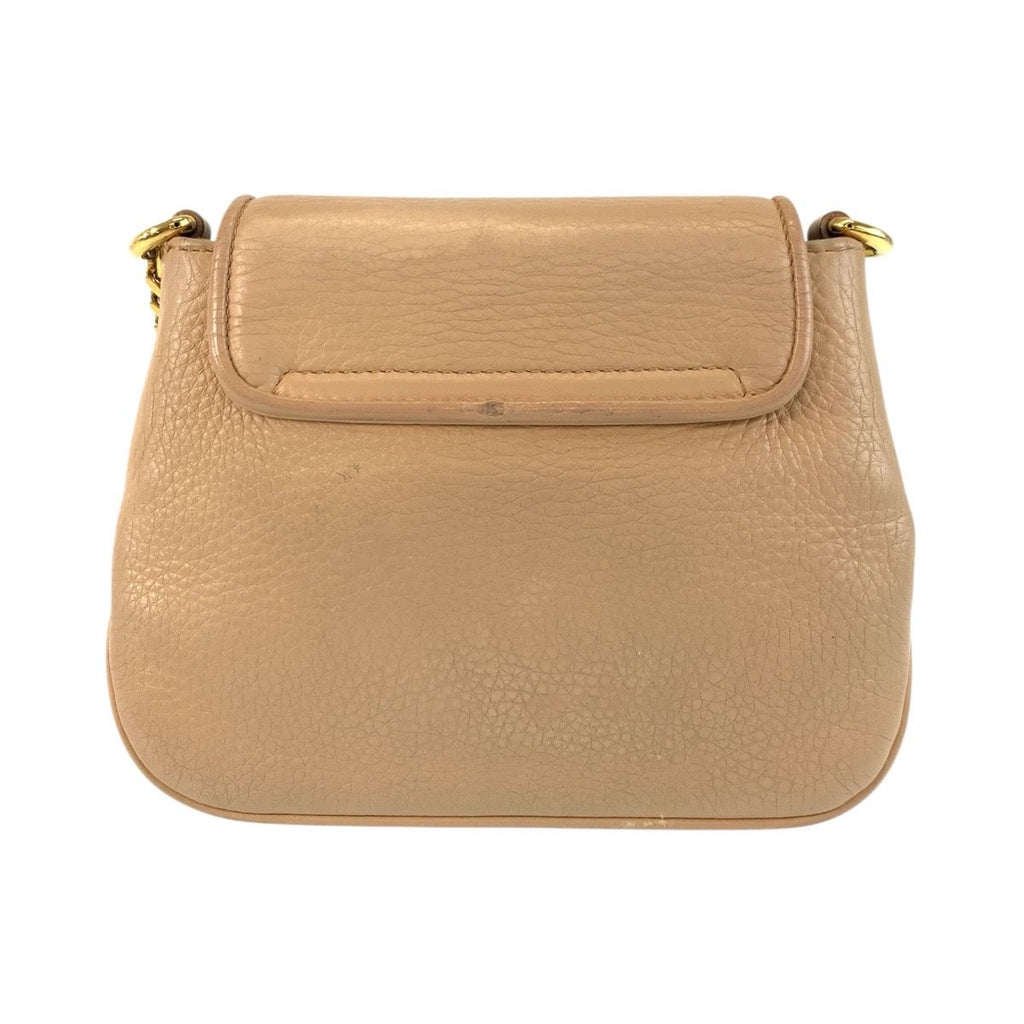 Gucci Double Beige Gold Leather Chain Shoulder Bag Pochette — view 2