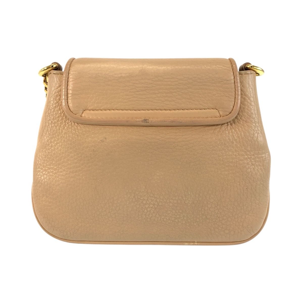 Gucci Double Beige Gold Leather Chain Shoulder Bag Pochette — view 2