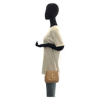 Gucci Double Beige Gold Leather Chain Shoulder Bag Pochette — view 7