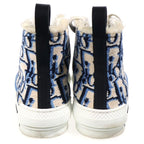 Dior High Top Tapestry Oak Bree Allover Pattern Cut Sneakers Beige — view 3