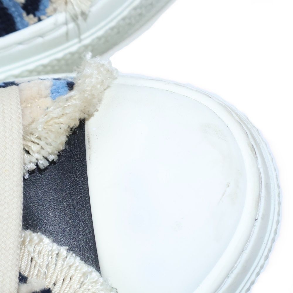 Dior High Top Tapestry Oak Bree Allover Pattern Cut Sneakers Beige — view 6