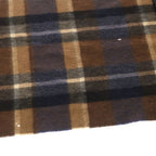Prada Logo Embroidery Check Muffler Shawl Brown Scarf — view 5
