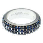 Loewe Thin Ring Pave Crystal Silver Blue — view 2