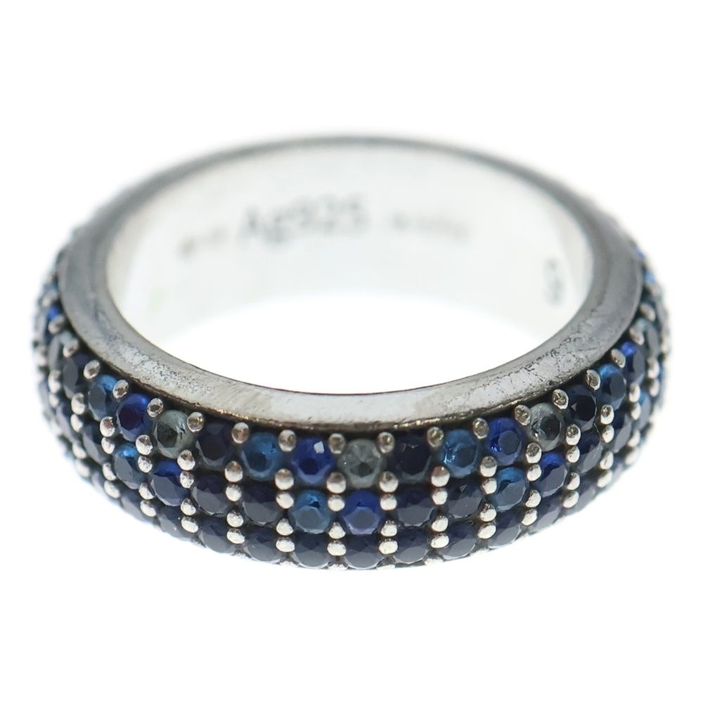 Loewe Thin Ring Pave Crystal Silver Blue — view 2