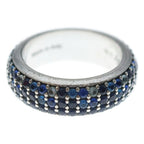 Loewe Thin Ring Pave Crystal Silver Blue — view 4