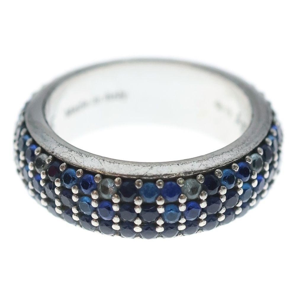 Loewe Thin Ring Pave Crystal Silver Blue — view 4