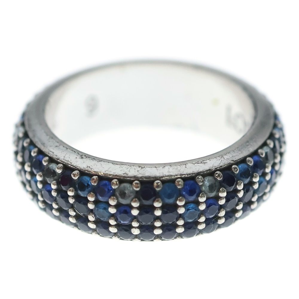 Loewe Thin Ring Pave Crystal Silver Blue — view 5