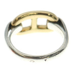 Hermes Vintage Chaine D'ancre Ring Silver Gold — view 2