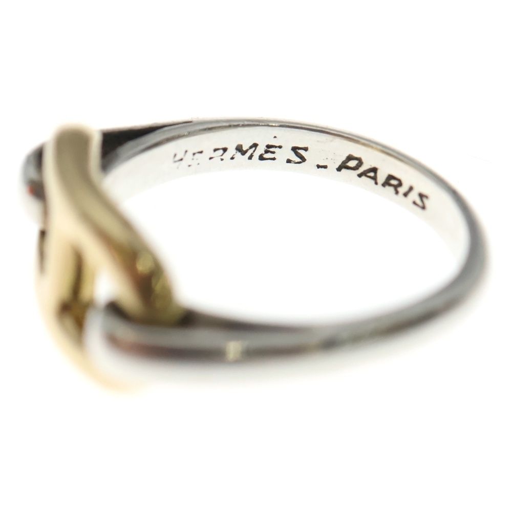 Hermes Vintage Chaine D'ancre Ring Silver Gold — view 6