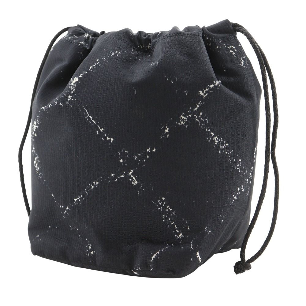 Chanel Travel Line Drawstring Nylon Black Pouch — view 2