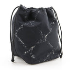 Chanel Travel Line Drawstring Nylon Black Pouch — view 3