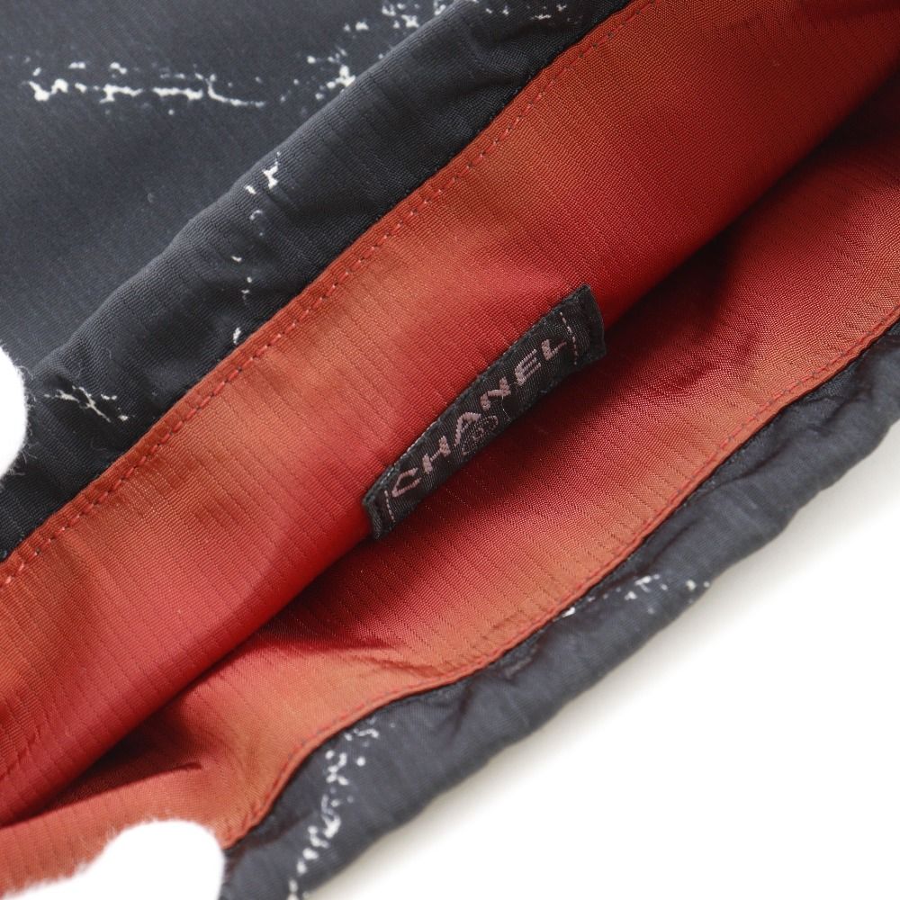 Chanel Travel Line Drawstring Nylon Black Pouch — view 7