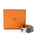 Hermes Logo Bracelet Vauchamonis Black Silver I Bangle — view 8