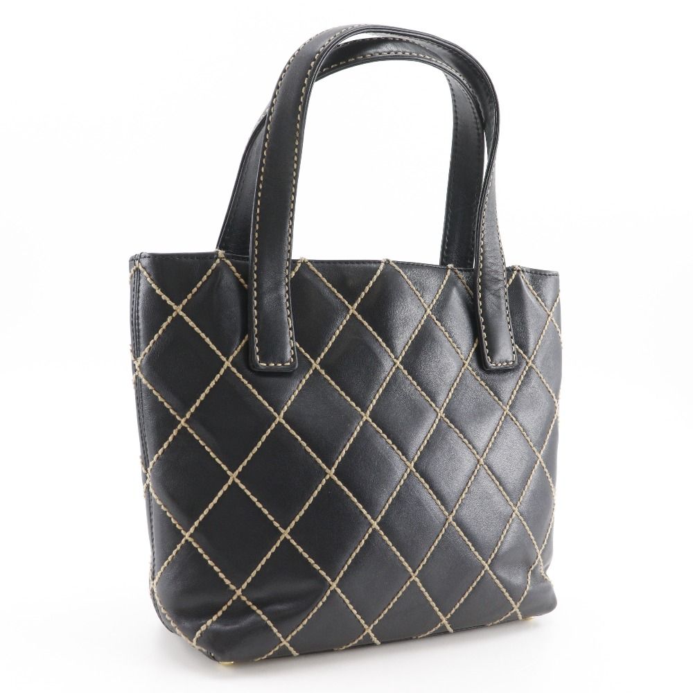 Chanel Wild Stitch Calf Black Handbag — view 3