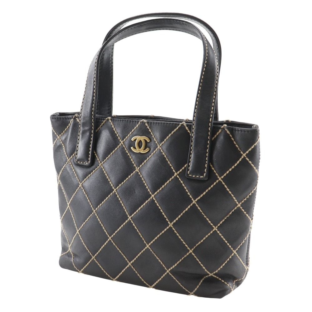 Chanel Wild Stitch Calf Black Handbag — view 2