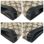 Gucci Vintage Sherry Line Gray GG Supreme Canvas 89 Clutch — view 4