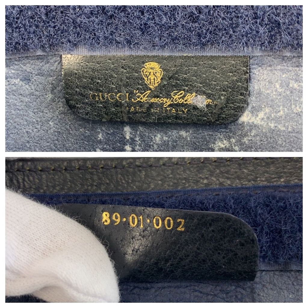 Gucci Vintage Sherry Line Gray GG Supreme Canvas 89 Clutch — view 3