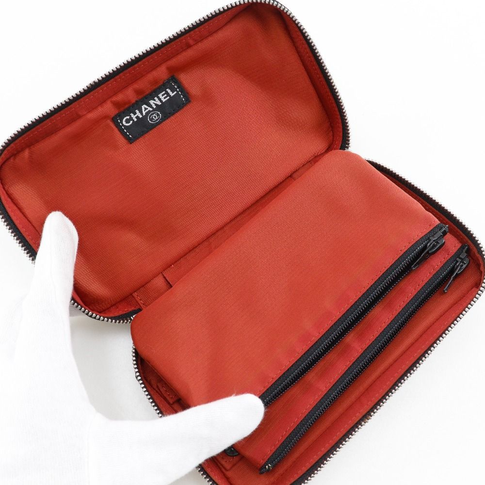 Chanel Travel Line Case Nylon Black Pouch — view 8