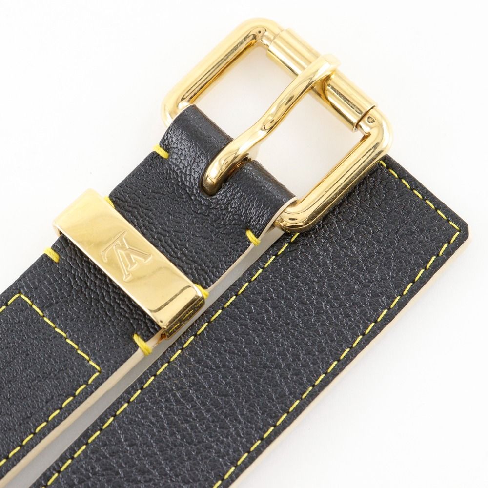 Louis Vuitton Ceinture Suhali Studs Leather Noir Black Belt — view 6