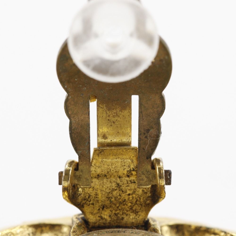 Chanel CC Logo Vintage Gold Plated Earrings — view 5