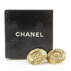 Chanel CC Logo Vintage Gold Plated Earrings — view 9