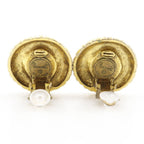 Chanel CC Logo Vintage Gold Plated Earrings — view 4