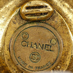 Chanel CC Logo Vintage Gold Plated Earrings — view 8