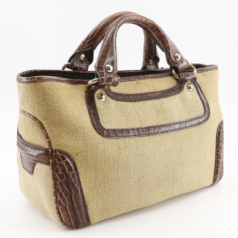 Celine Boogie Bag Triomphe Charm Straw Shape Pressed Leather Brown — view 3