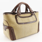 Celine Boogie Bag Triomphe Charm Straw Shape Pressed Leather Brown — view 3