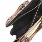 Celine Boogie Bag Triomphe Charm Straw Shape Pressed Leather Brown — view 7