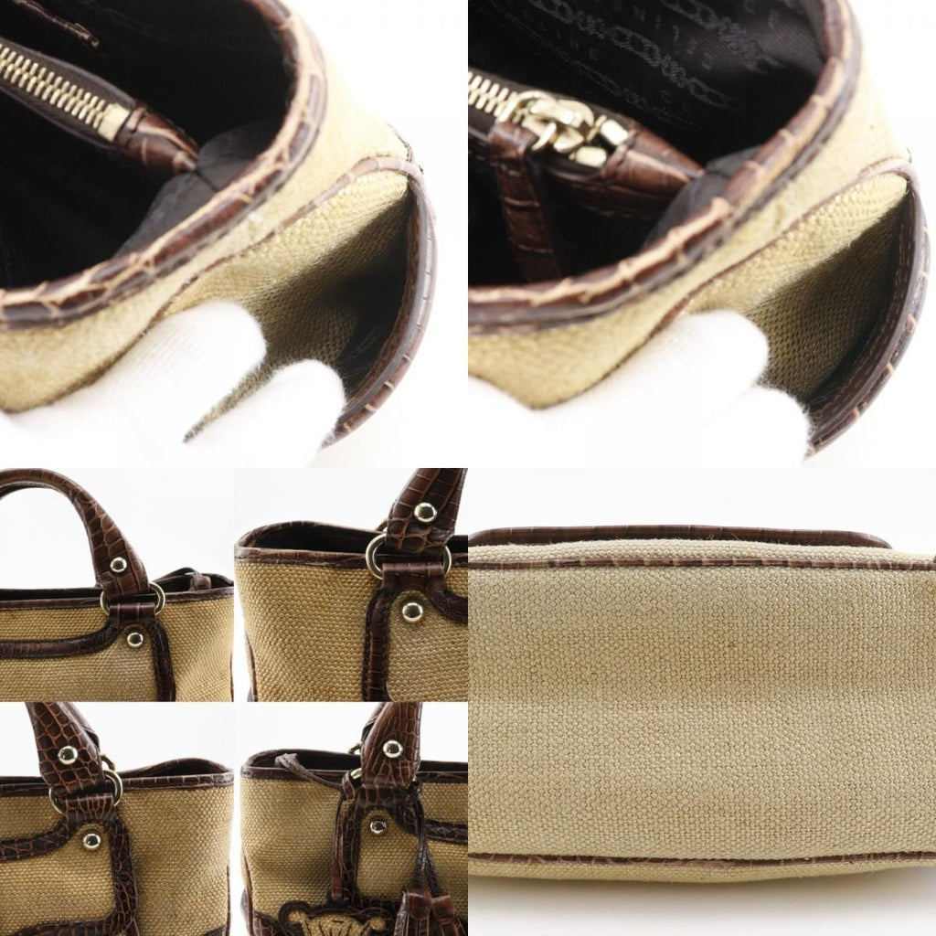 Celine Boogie Bag Triomphe Charm Straw Shape Pressed Leather Brown — view 9