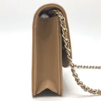 Chanel Shoulder Bag CC Logo Caviar Leather Beige — view 3