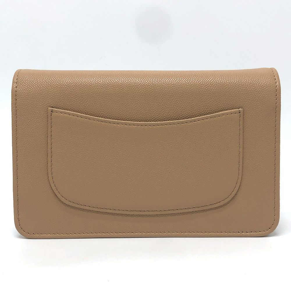 Chanel Shoulder Bag CC Logo Caviar Leather Beige — view 2