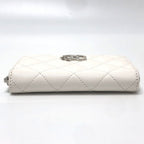 Chanel Long Wallet Star CC Logo Caviar Leather White — view 5