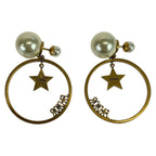 Dior JA Gold Faux Pearl Metal Earrings — view 2