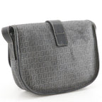 Fendi Zucchino Pochette Gray Shoulder Bag — view 3