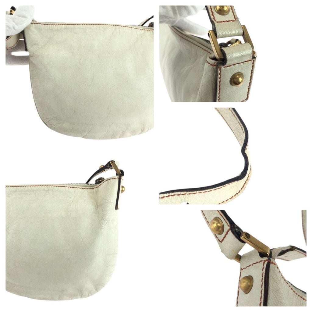 Gucci Soho Interlocking White Gold Leather Hobo Shoulder Bag — view 6